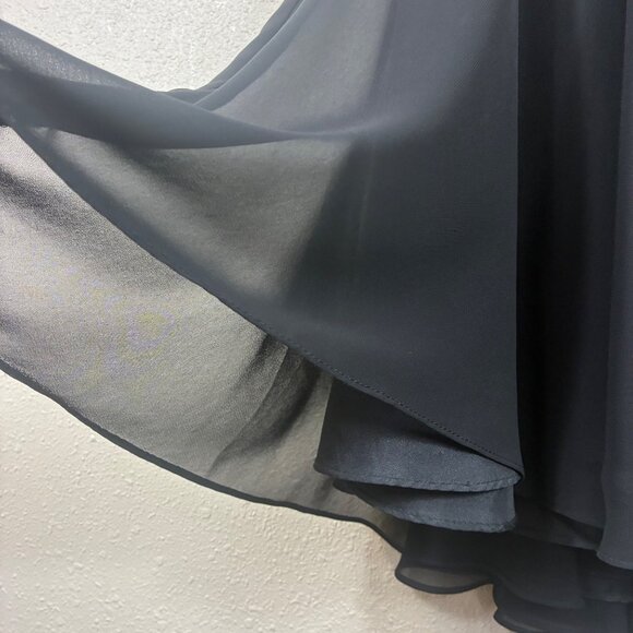 Bari Jay Black Halter Chiffon Mini Whimsigoth Dress Size 10 Party - Picture 4 of 8